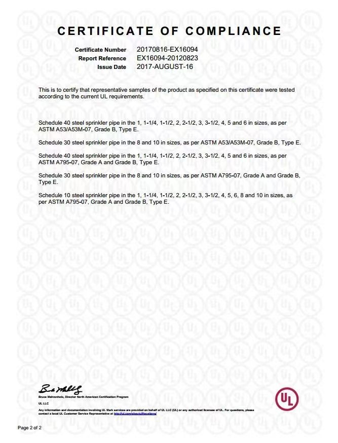 Fire Fighting Pipes Importance of UL Listing and FM Listing BAOLAI